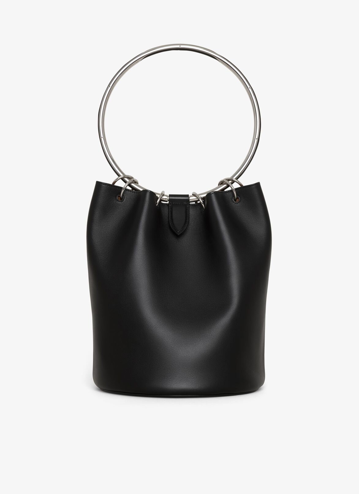 RING LARGE BUCKET BAG IN CALFSKIN ALAÏA BLACK RING LARGE BUCKET BAG IN CALFSKIN